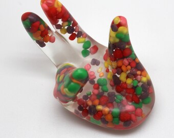 Spheres Minerals With Vegetables! Display Stand Maruchan Ramen Noodle Hand Stand Holds Items for Display Crystals Glass Pipes