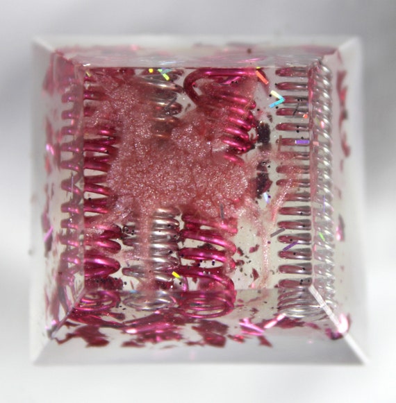 Pink Power Transfer Pegasus Harmonic Balancing Totem - Pink Sparkling and Coiled up, Ready to Strike! 1.25 inch