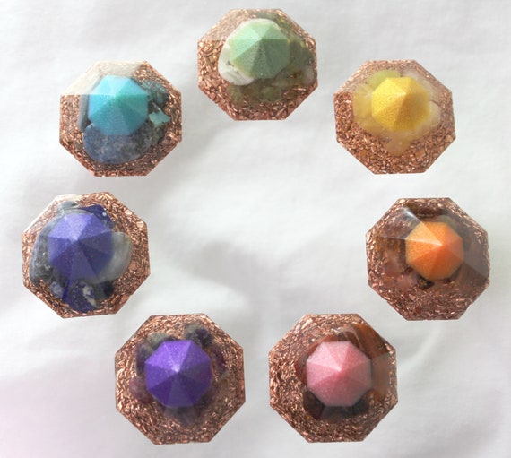 Reiki Tool Body Working Chakra Orgone Energy Gemstones - 100% REAL Minerals - High Quality - 40mm perfect for Chakra Tools