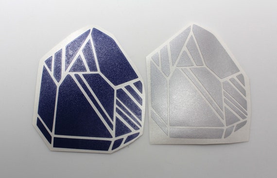 Stubby Quartz Crystal Sticker Vinyl - 3.75 Inches! Perfect for the Rockhound and Mineral Collector in your life! Four Colors to Choose From