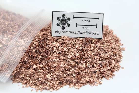 Shredded Copper Foil/Flake - For Crafts (1mm-4mm) Recycled for Orgone Generators and crafts