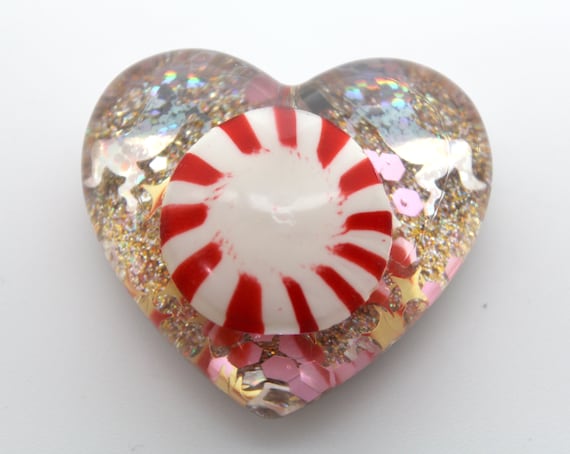 Peppermint Candy with Sparkling Unicorns and Glitter! Food Oddities - Candy Love! 2 inch