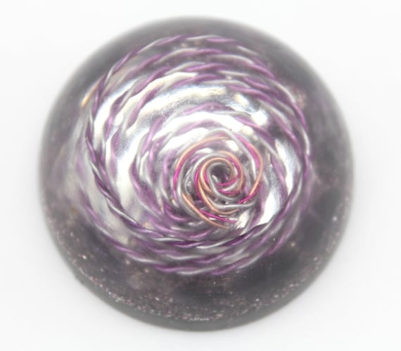 Purple Spiral Spectrum Harmonizer Retune your environment - Balance the minor key harmony in your office Mirror and Amethyst