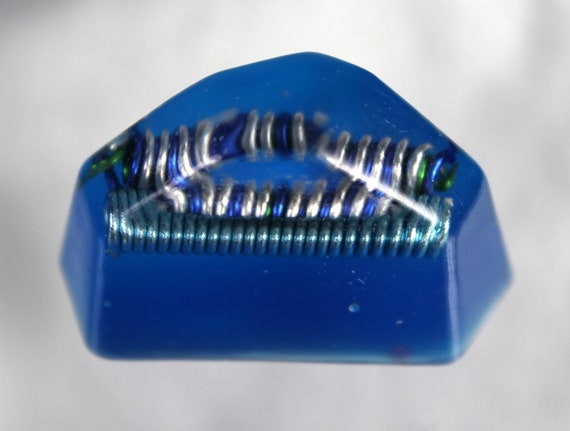 Blues Color Harmonics Spirals - 1.4 inch Colorful Bi-Colored Coil Fun Pocket Gem Desktop Attitude Brightener