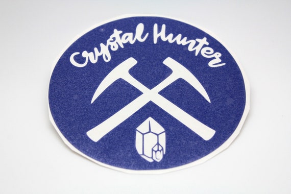 Crystal Hunter Sticker Vinyl for Laptop, Car Window, Home - Pick a Style! Perfect for the Rockhound and Mineral Collector in your life!