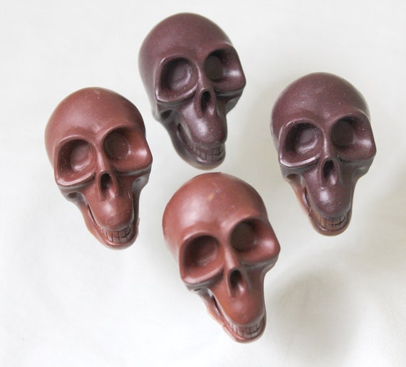 Cuprite Skull - Resin Cast using Natural Cuprite Powder - 1.75 inch