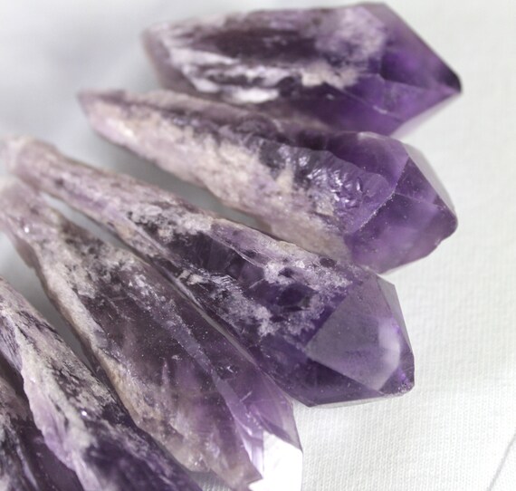 SUPER JUICE A Quality Hand Selected Amethyst "Dragon's Teeth" Root Crystals Sharp Tips Grape Color Big and Colorful! No Junk! Top Quality