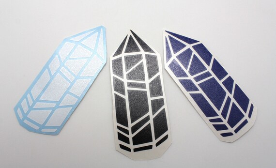 Long Quartz Crystal Sticker Vinyl - 4 Inches! Perfect for the Rockhound and Mineral Collector in your life! Four Colors to Choose From