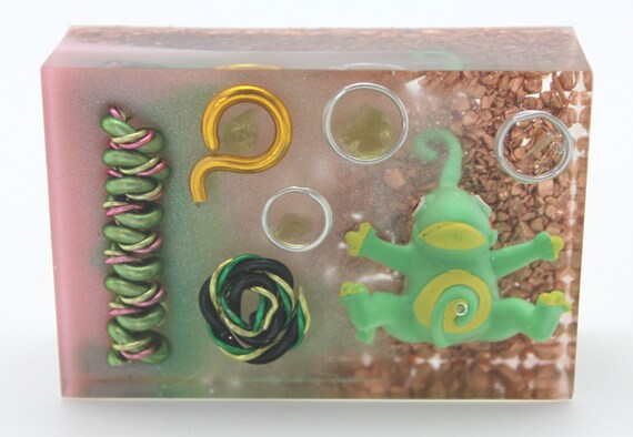 Politoed Gen 2 Johto Region Water Pokemon PoGo Quartz, Copper and Coils! Evolved Poliwag Super Fun Desktop Slab - 2.3 x 1.6 inch block