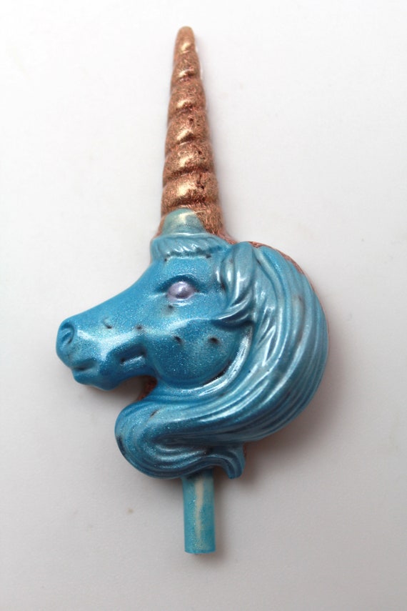 Blue Unicorn with Quartz, Garnets and Recycled Copper - Cool Color Orgone Power Generator - Super Fun Glitter Pop!