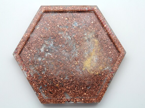 Wild Recycled Copper and Glitter 4 Inch Altar Dish Perfect for Ritual Use