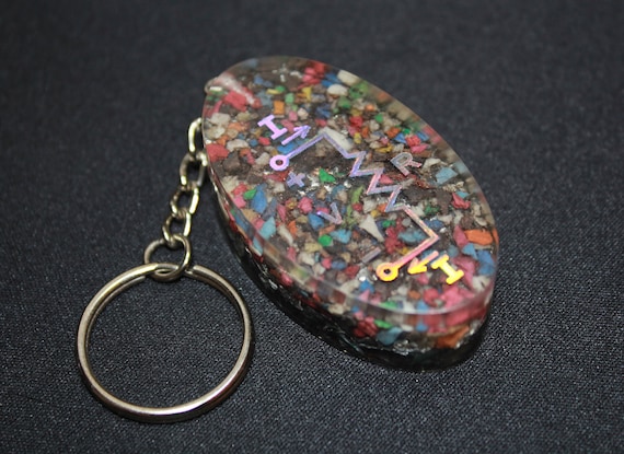 Resistance Equation Rainbow Insulation Foil EMF Blocker Keychain Pocket Electrical Blocker 2 inch