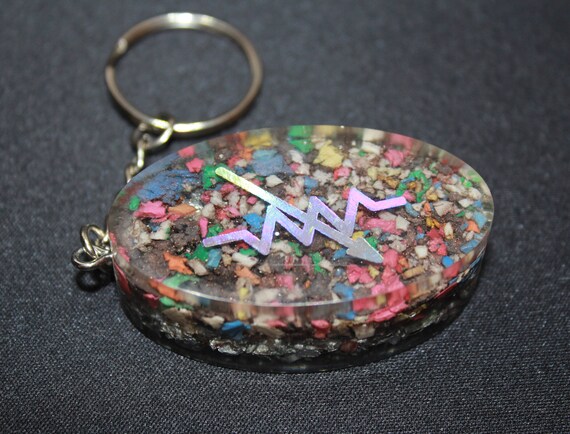 Variable Resistance Rainbow Insulation Foil EMF Blocker Keychain Pocket Electrical Blocker 2 inch