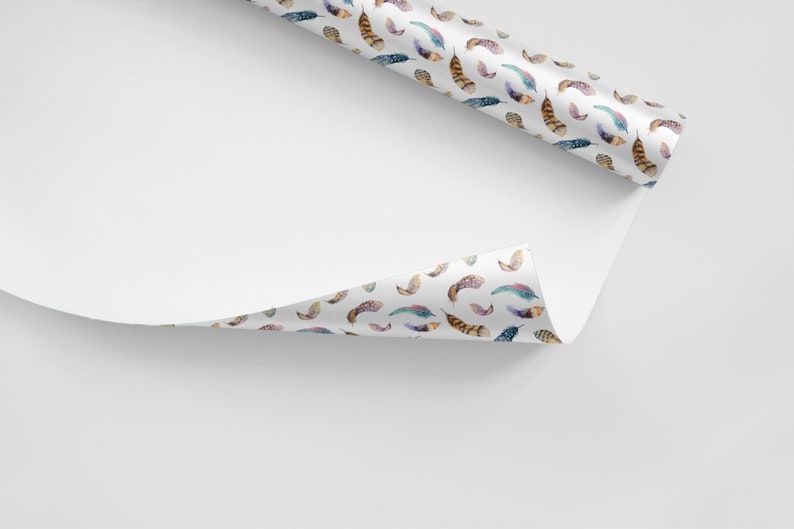 Feathers Removable Wallpaper, Pattern #287 for Stylish Home, Easy to Apply & Remove, Self-Adhesive, Renter Friendly image 2
