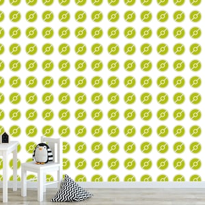 Pokeball Pattern Peel and Stick Wallpaper - Nursery Wall Art