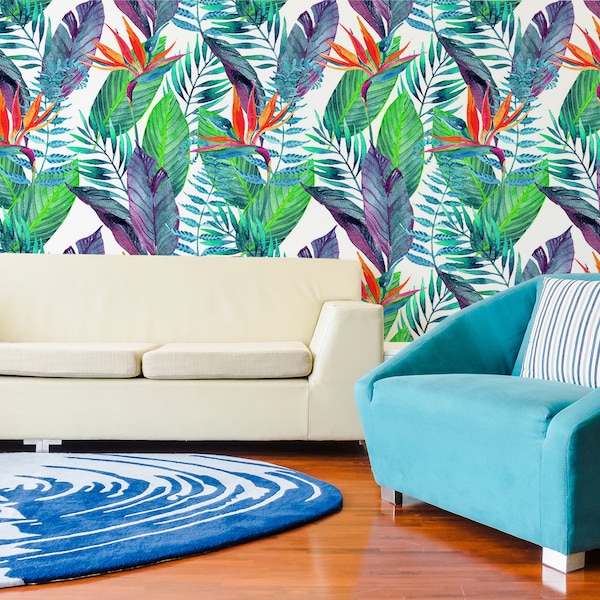 Removable Wallpaper Birds Etsy UK