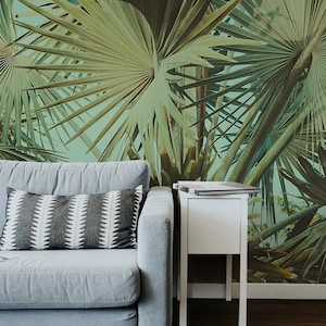 Removable Wallpaper | Tropical Palms Pattern #296 |Accent Wall Décor for Home & Office