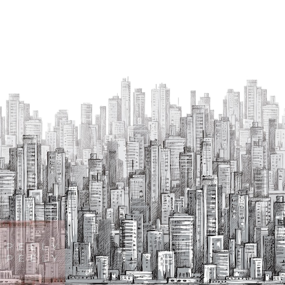 Black and 2024 white city wallpaper