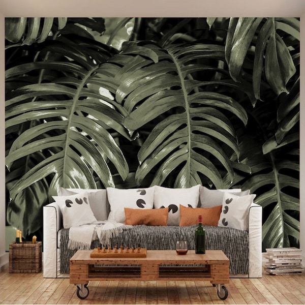 Monstera Wallpaper - Etsy Australia