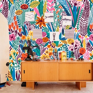 Verwisselbaar behang, Scandinavisch behang, tijdelijk behang, minimalistisch behang Peel-and-Stick behangbehang