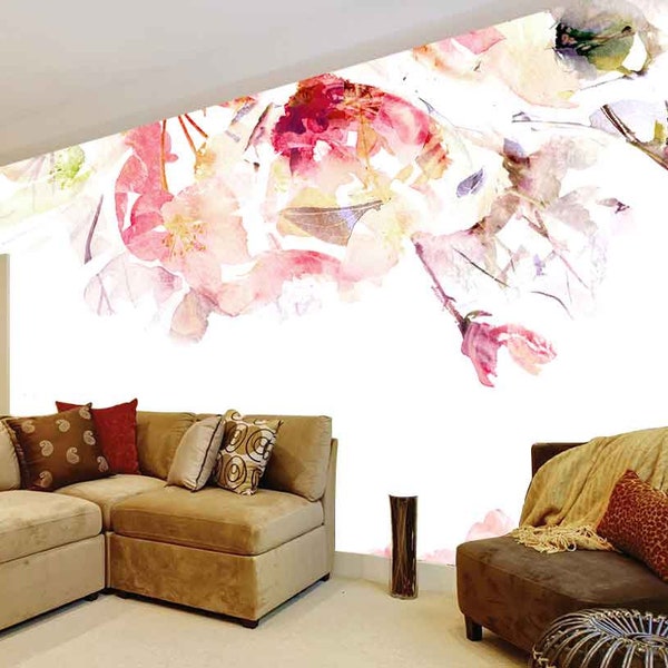 Floral Wall Mural Etsy UK