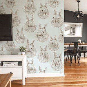 Rabbits | Removable Wallpaper | Pattern #58