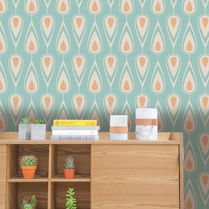 Vintage Removable Wallpaper Pattern #227 – Retro Floral Design Peel & Stick Wall Decor for Easy Home Makeover