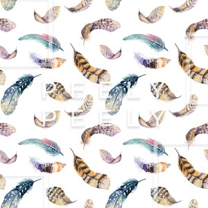 Feathers Removable Wallpaper, Pattern #287 for Stylish Home, Easy to Apply & Remove, Self-Adhesive, Renter Friendly image 3