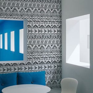 Ethnic Pattern Removable Wallpaper - Modern Tribal Design #55, Peel and Stick Wall Decor for Living Room & Bedroom