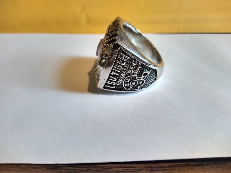 2008 LSU Tigers championship collectible Display Fan Ring sz 11