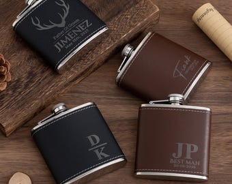 Custom Hip Flask,Personalized Laser Engraved Flask,Gift For Groomsman,Boyfriend Gifts,Birthday Gift Men,Wedding Party Favors,Holiday Gift