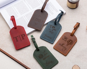 Etiqueta de equipaje personalizada, etiqueta de equipaje de cuero grabada personalizada, regalo de novia, propuesta de dama de honor, etiqueta de equipaje, etiquetas de regalo de viaje, regalos de despedida de soltera