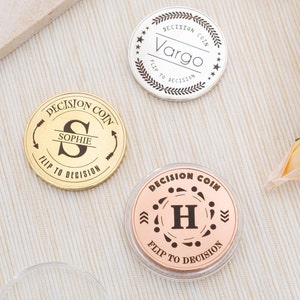 Moneta personalizzata, moneta personalizzata da lanciare, moneta per prendere decisioni, moneta per decidere in coppia, moneta da lanciare, regali per la moglie, regalo di compleanno, moneta con nome personalizzato