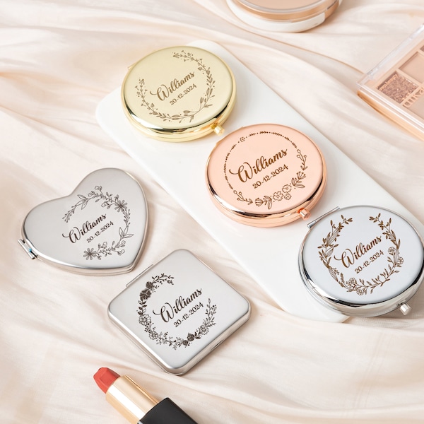 Personalized Pocket Mirror,Custom Name Mirror,Compact Mirror,Bachelorette Favors,Bridal Gifts,Bridal Party Favors,Bridesmaid Gifts,Gifts