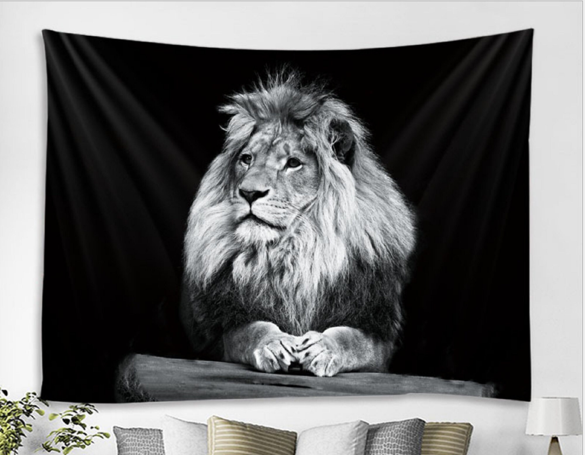 Wall Tapestry Lion Wall Tapestry Leo Wall Tapestry Lion Etsy