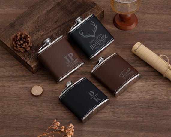Custom Hip Flask,Personalized Laser Engraved Flask,Gift For Groomsman,Boyfriend Gifts,Birthday Gift Men,Wedding Party Favors,Holiday Gift