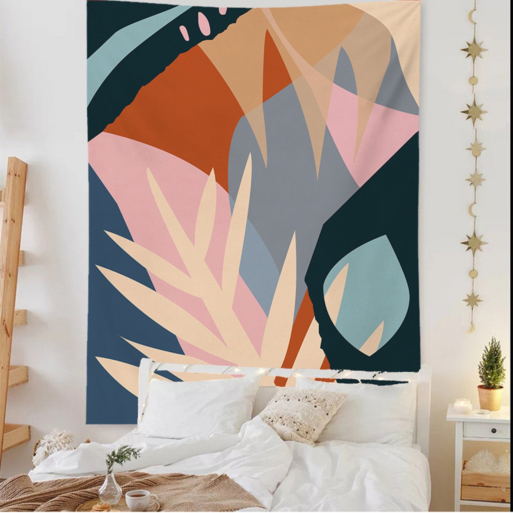 Abstract Art Painted Tapestry Tapestry Wall Hanging Etsy