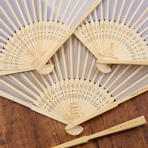 10 pezzi di ventaglio personalizzato, ventaglio in legno per matrimonio, bomboniere all'ingrosso, bomboniere per feste di matrimonio, ventagli per bomboniere, ventaglio in legno, regali, regali per la moglie