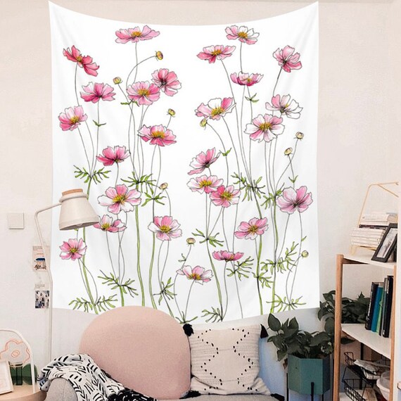 Wall Tapestry Floral Tapestry Home Decor Tapestries Boho Etsy