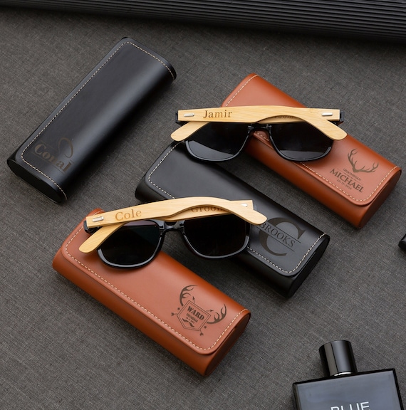 Personalized Wedding Sunglasses,Wood Sunglasses,Groomsmen Engraved,Birthday Gift,Anniversary Gift,Wedding Gift Idea,Mens Sunglasses
