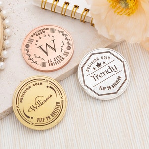 Custom Name Coin,Personalized Coin,Custom Flip Coin,Decision Making Coin,Couple Decision Coin,Tossing Coin,Gifts for Wife,Birthday Gift