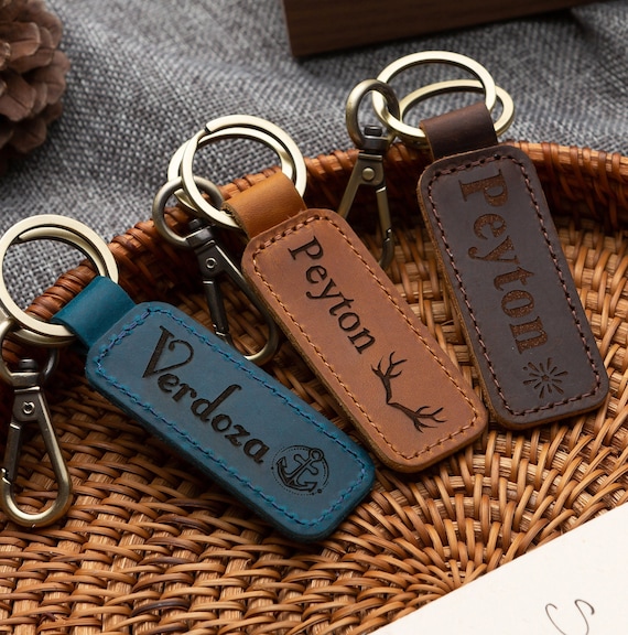 Personalized Name Keyring,Leather Keyring,Birthday Gift Men,Engraved Mens Gift,Company Gifts,Best Friend Gift,Birthday Gift,Proposal Gift