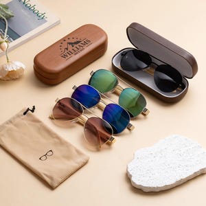 Custom Wood Sunglasses,Custom Engraved Sunglasses,Sunglasses Box Set,Groomsmen Proposal,Bridesmaid Gift,Gifts for Boyfriend