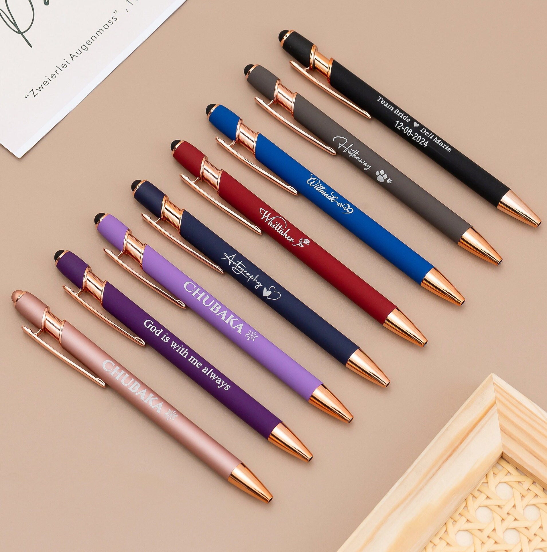 あやたん☻♡ ペンセット パープル ローズ Purple pen - Etsy 日本