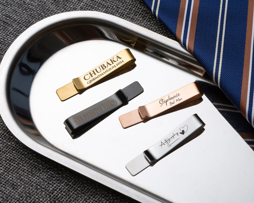 thumbnail image 2 of Father Wedding Tie Clips Accessories For Bride Papa Dad Marriage Wedding Tie 2 of 13