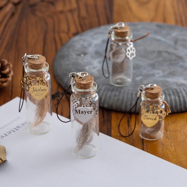 Pote memorial personalizado para pelos de animais de estimação, Pote de lembrança para pelos de animais de estimação, Presentes para perda de animais de estimação, Presente personalizado para lembrança de animais de estimação, Presentes memoriais para cães e gatos