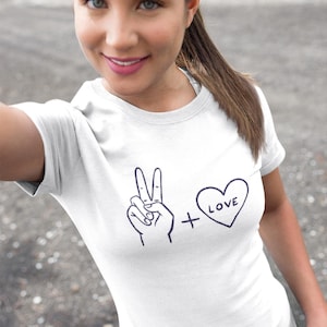 Peace and love unisex classic t-shirt