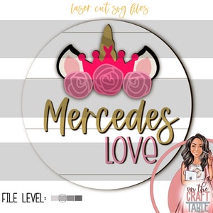 Mercedes Love Floral SVG File