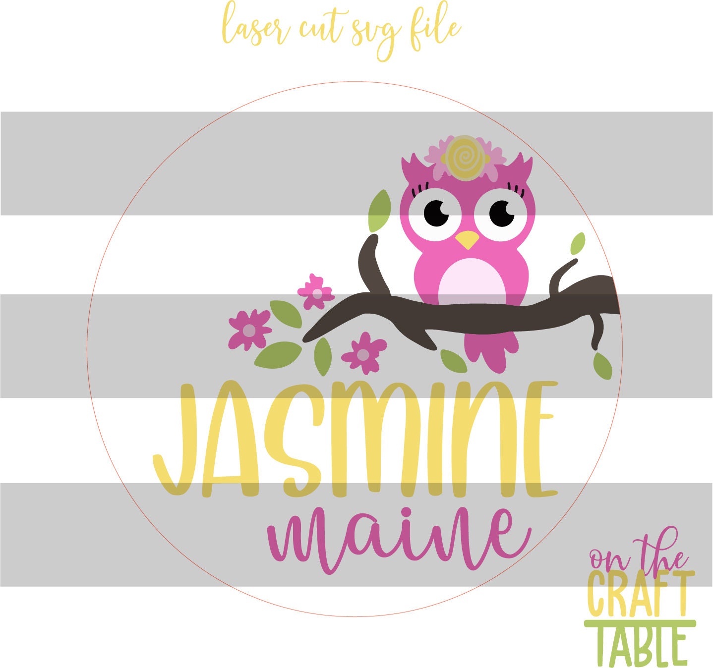 Jasmine Maine Owl SVG FILE
