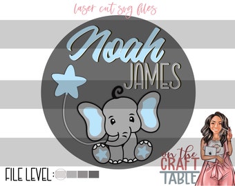 Noah Elephant SVG File